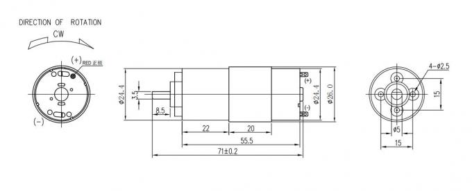Κλ-010 ηλεκτρικός κινητήρας δύναμης 40-80W ΣΥΝΕΧΩΝ μηχανών 12-36V που χρησιμοποιείται για τον εξολκέα χυμού